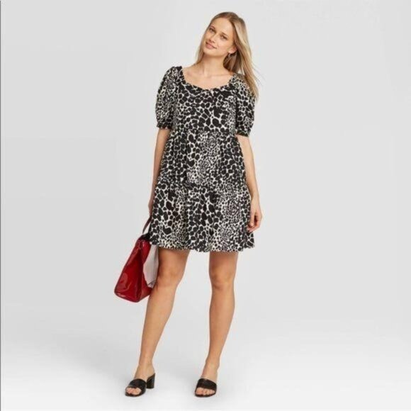 NEW Who What Wear Leopard Dress Size Small - Picture 1 of 8